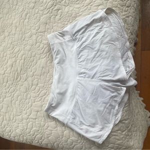 high rise white lululemon shorts